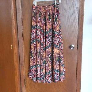 Boho print colorful maxi skirt